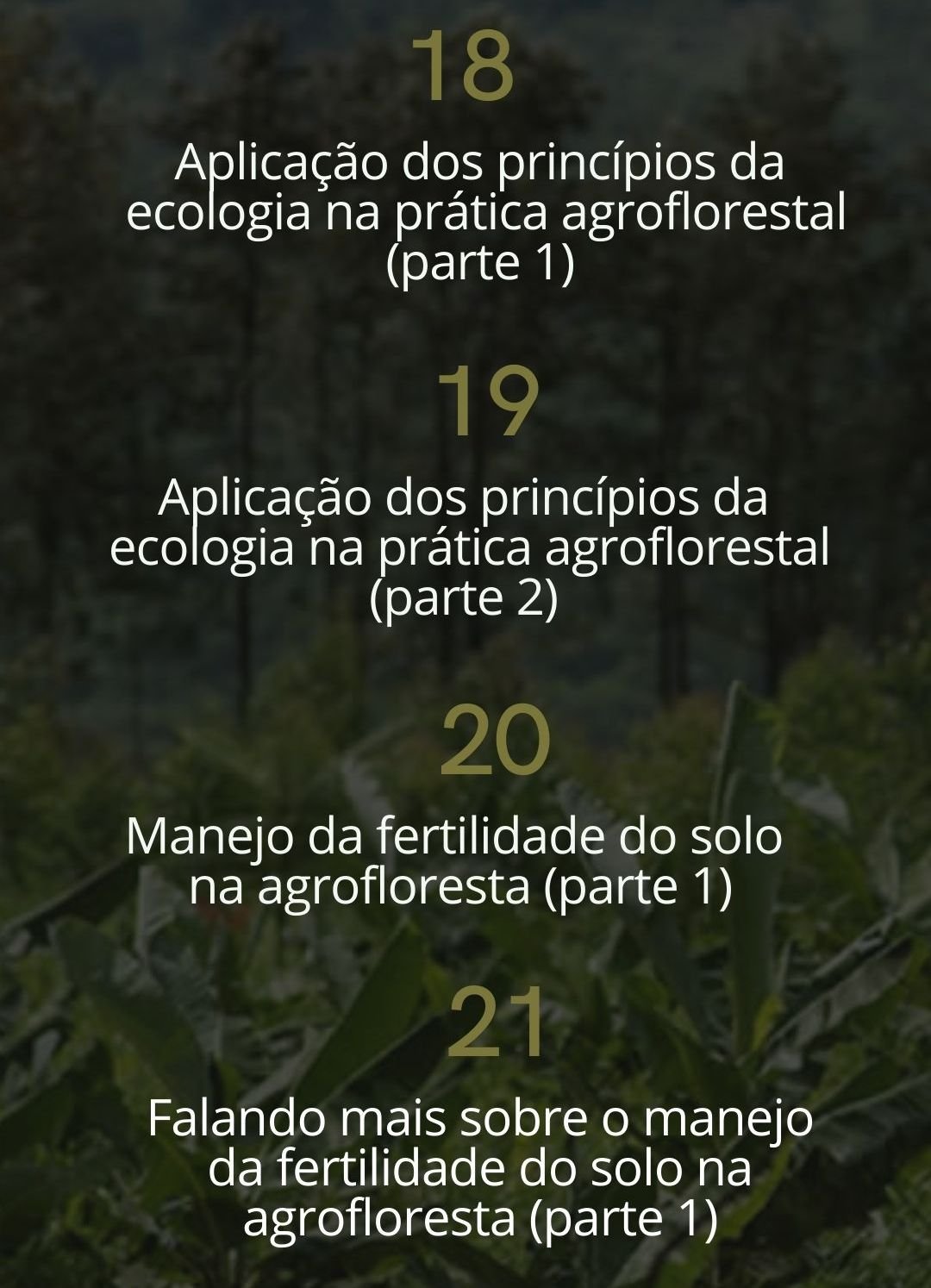 Ecologia Florestal e Agrofloresta