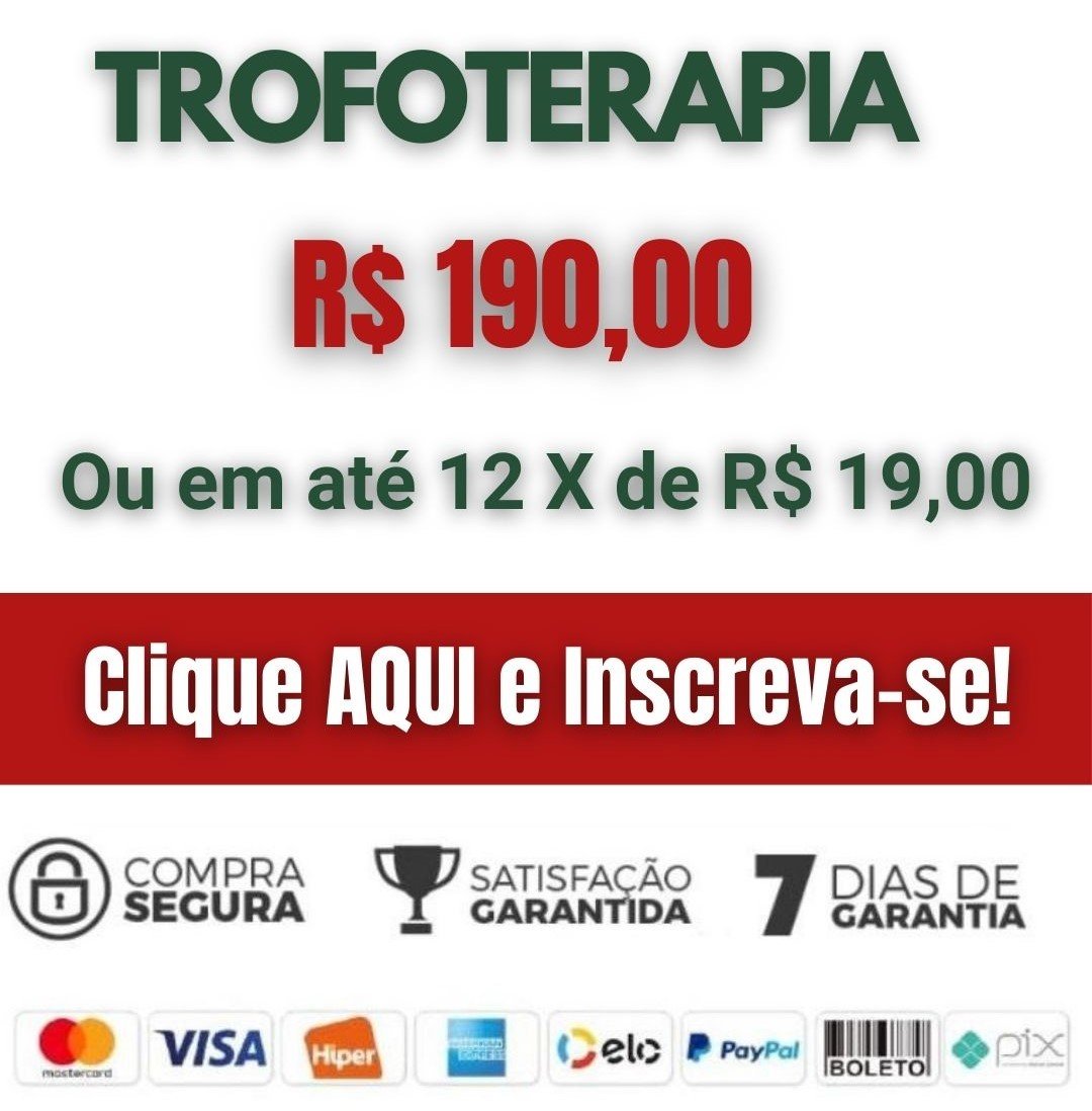 Inscrição Trofoterapia FORMAÇÃO ONLINE