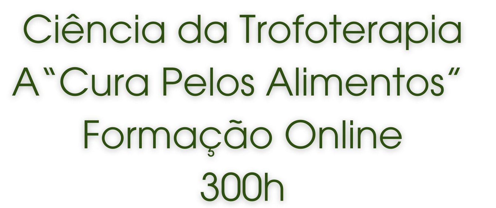 Trofoterapia formação online